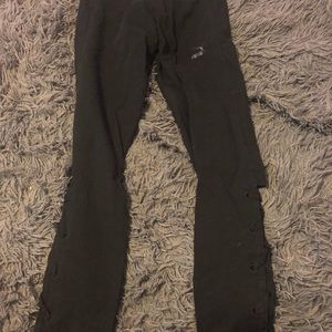 Puma leggings with criss-cross detail